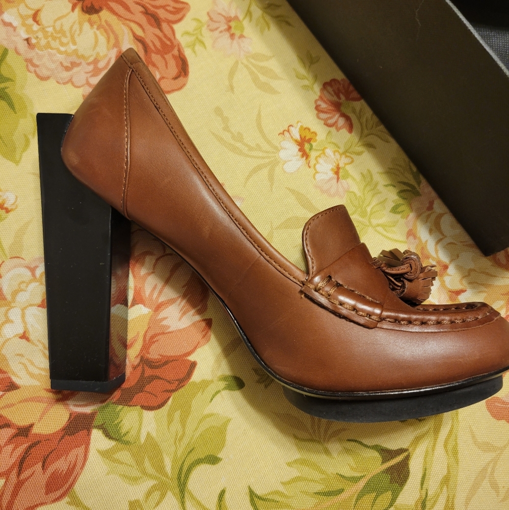 UNITED NUDE Block Loafer Mid Cognac Calf Leather